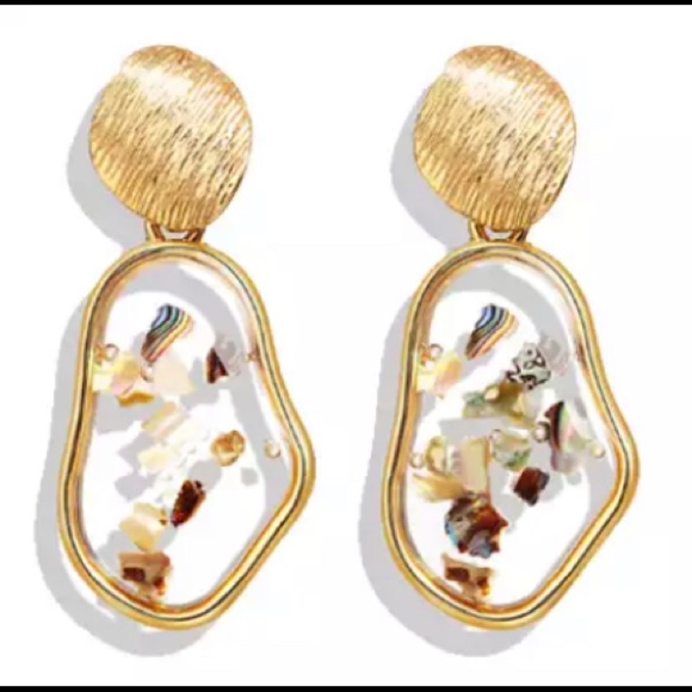Geometric Shell Earrings(NWT)